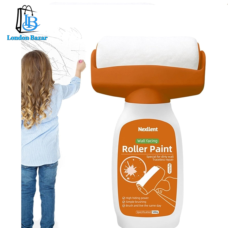 2 In1 Wall Refinish Paint Roller Brush Wall Net-Odor